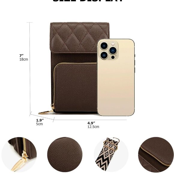 Versatile Burgundy Crossbody Purse with Card Slots & Adjustable Strap for Women - Picture 2 of 6